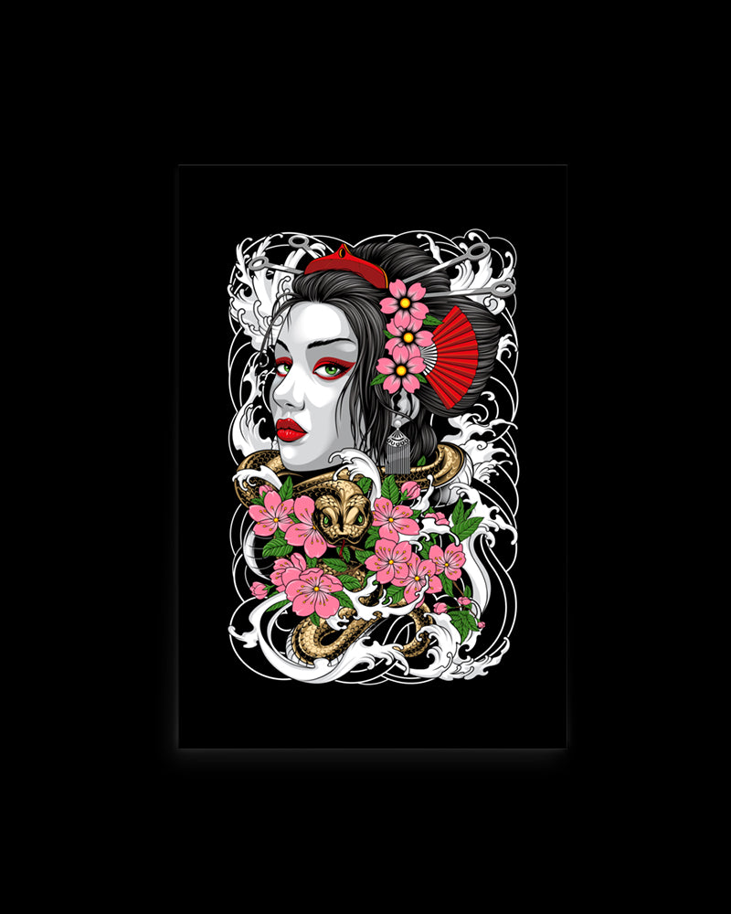 Garment featuring Japanese Irezumi-style artwork — Entwined Elegance Tattoo Print