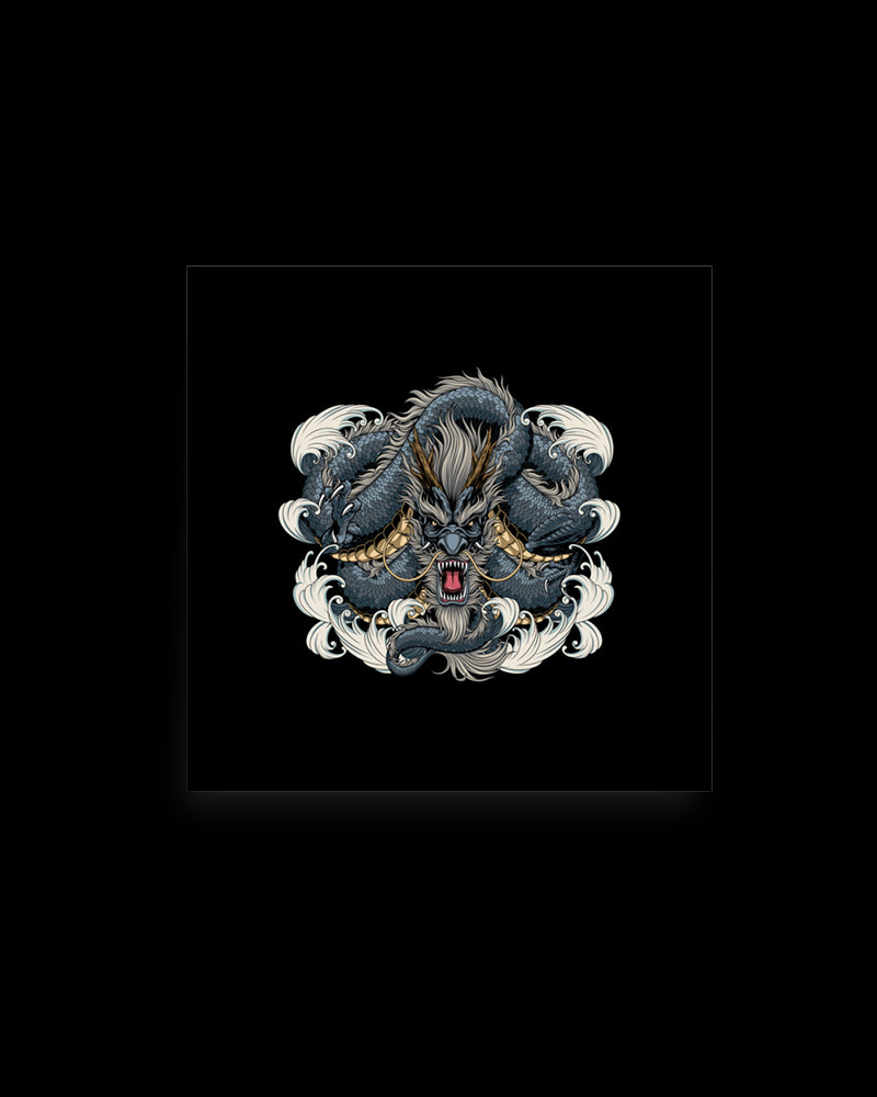 Garment featuring Japanese Irezumi-style artwork — Coiled Dragon Tattoo Print