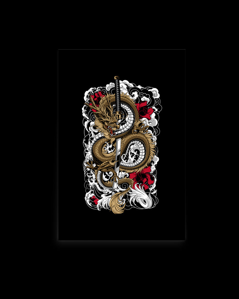 Garment featuring Japanese Irezumi-style artwork — Clouded Dragon Tattoo Print