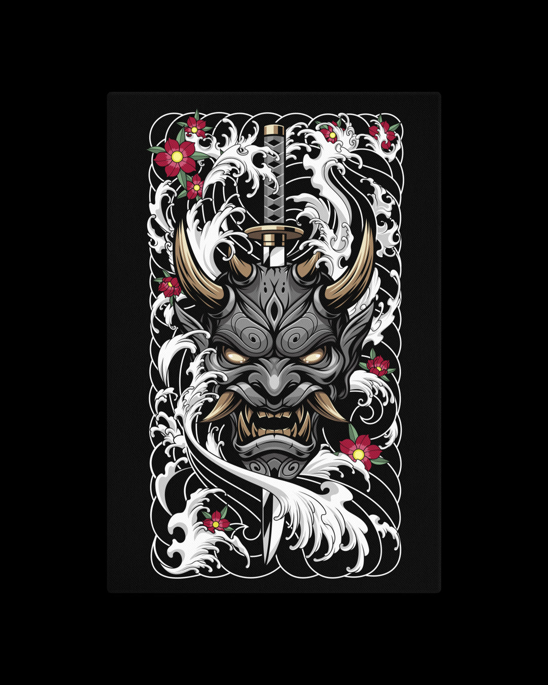 Black Hannya Canvas