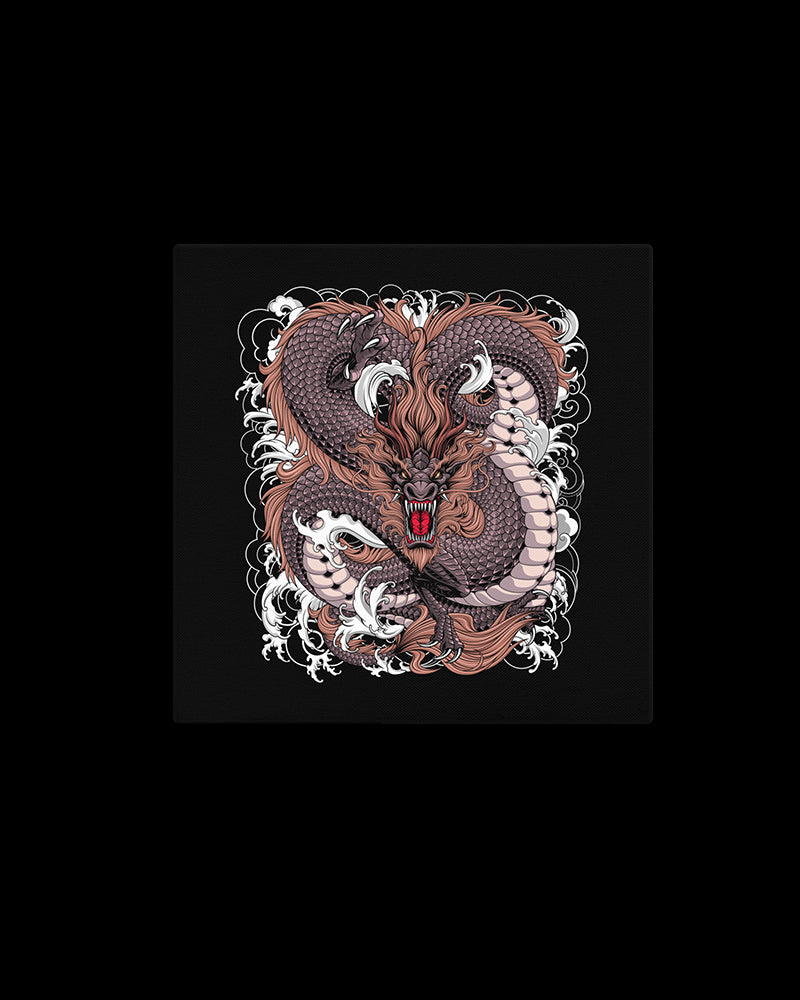 Canvas print featuring Japanese Irezumi-style artwork — Irezumi Dragon Tattoo Canvas