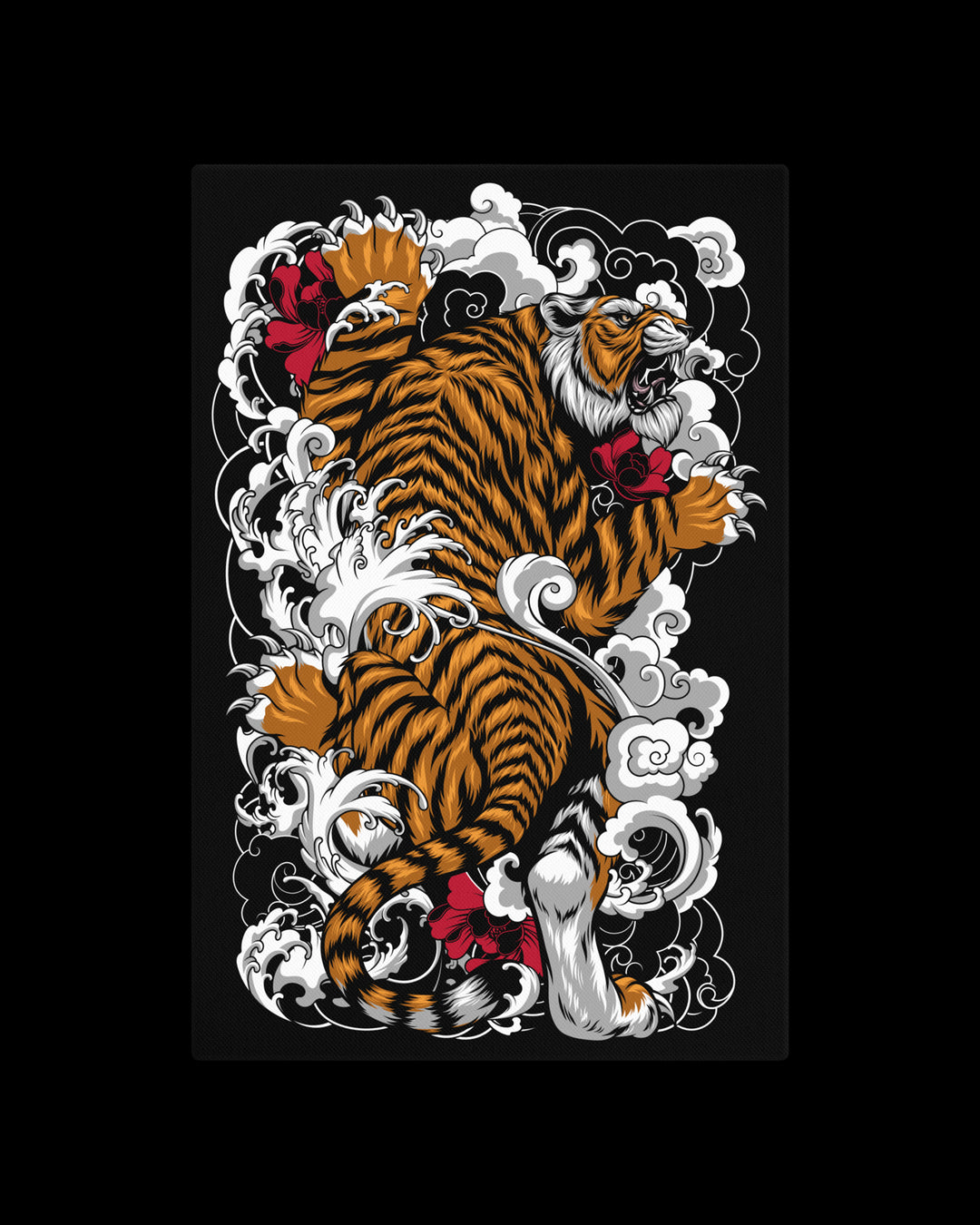 Climbing Tiger Canvas
