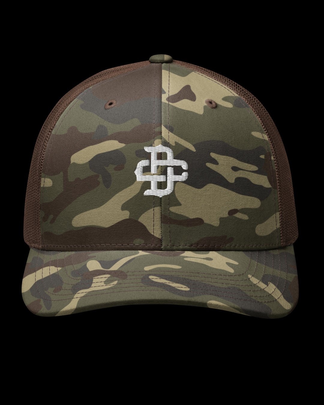 Camo Brown Trucker Hat - Monogram