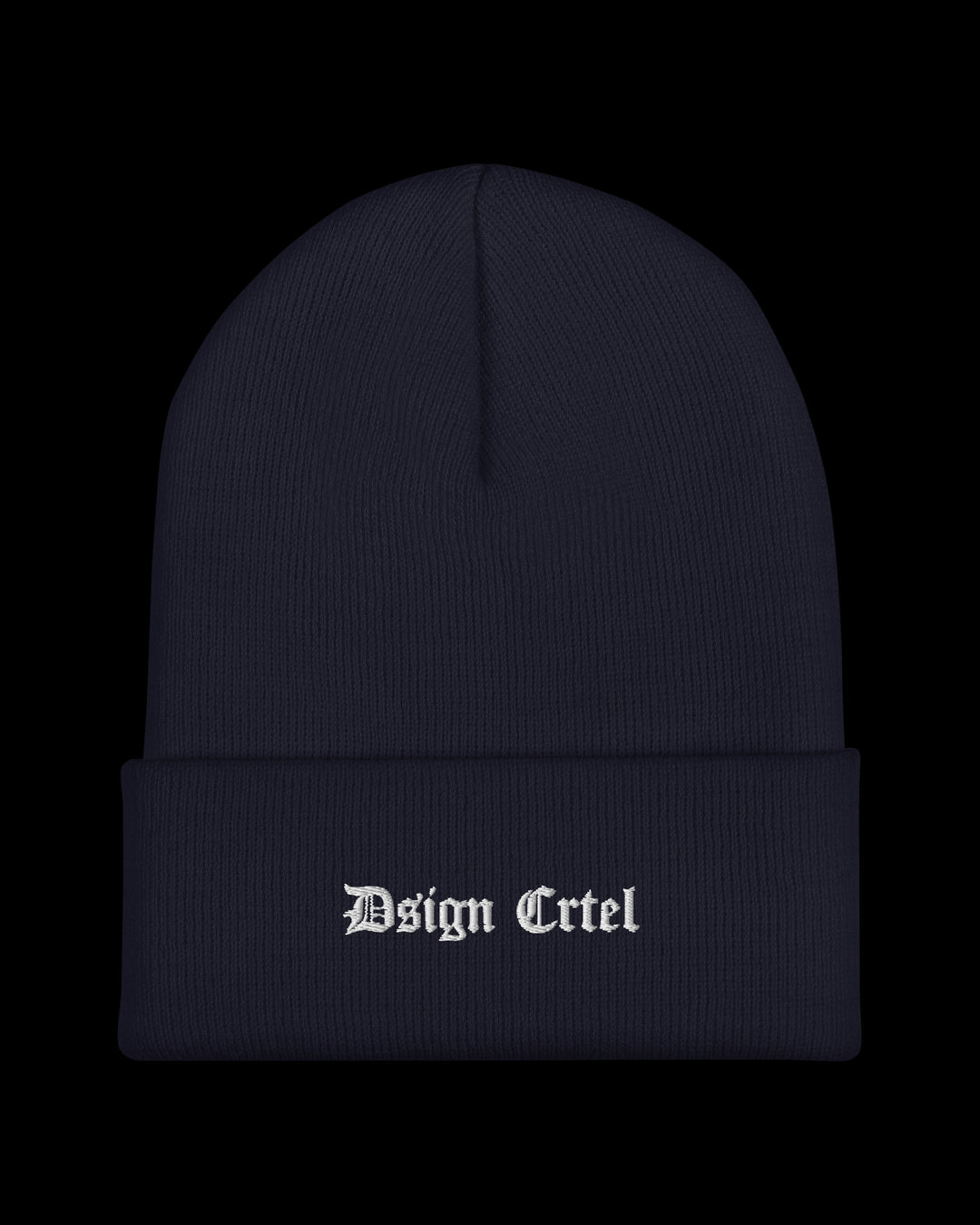 Navy Cuffed Beanie - Script