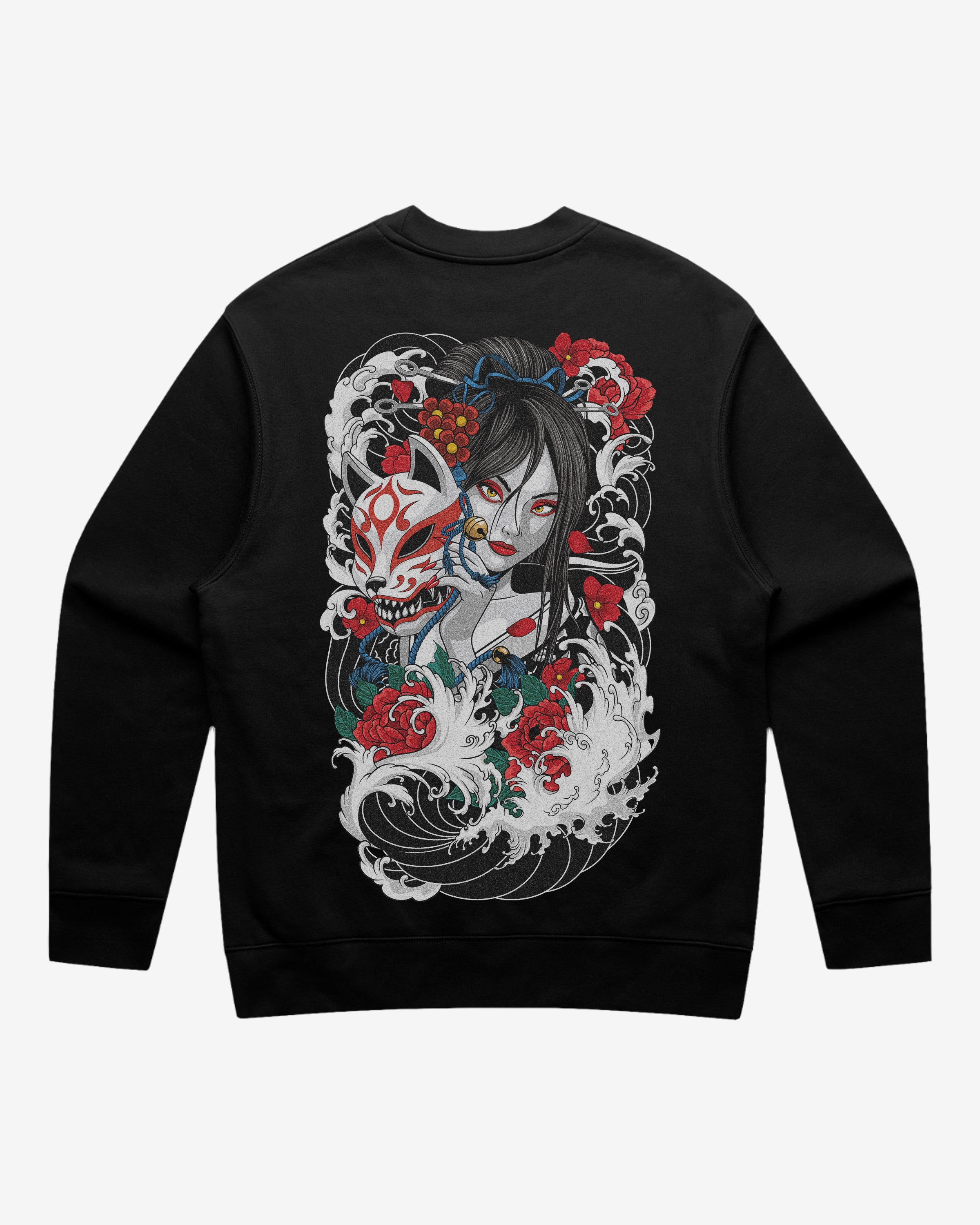 Graphic Sweatshirt - Geisha Fox - 320GSM Relaxed Fleece – Dsign Crtel