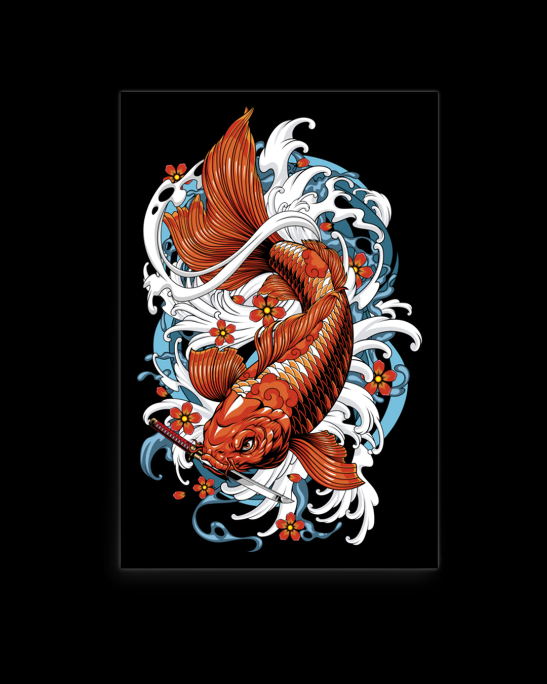 Orange Koi Fish Poster