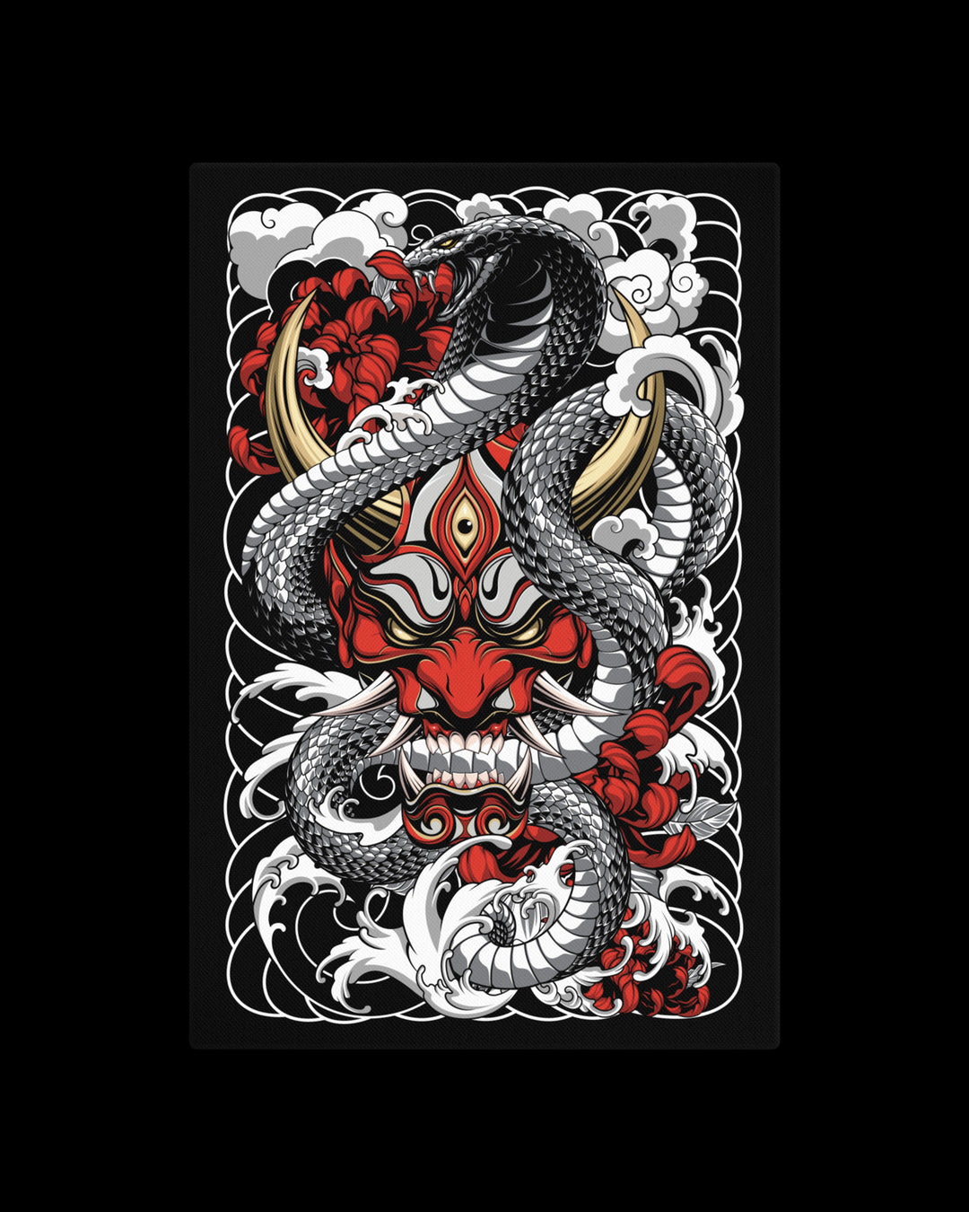Red Hannya Canvas