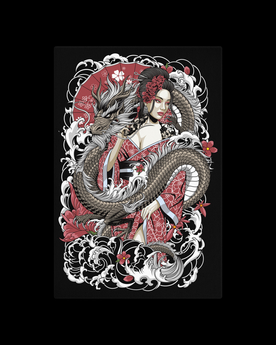 Scarlet Geisha Canvas