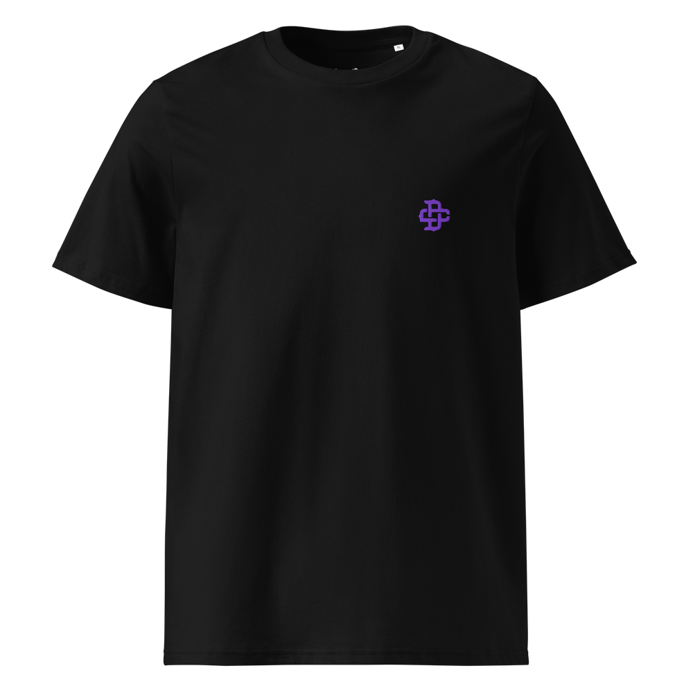 front product shot of the DC logo embroidered on the left chest in color Amethyst