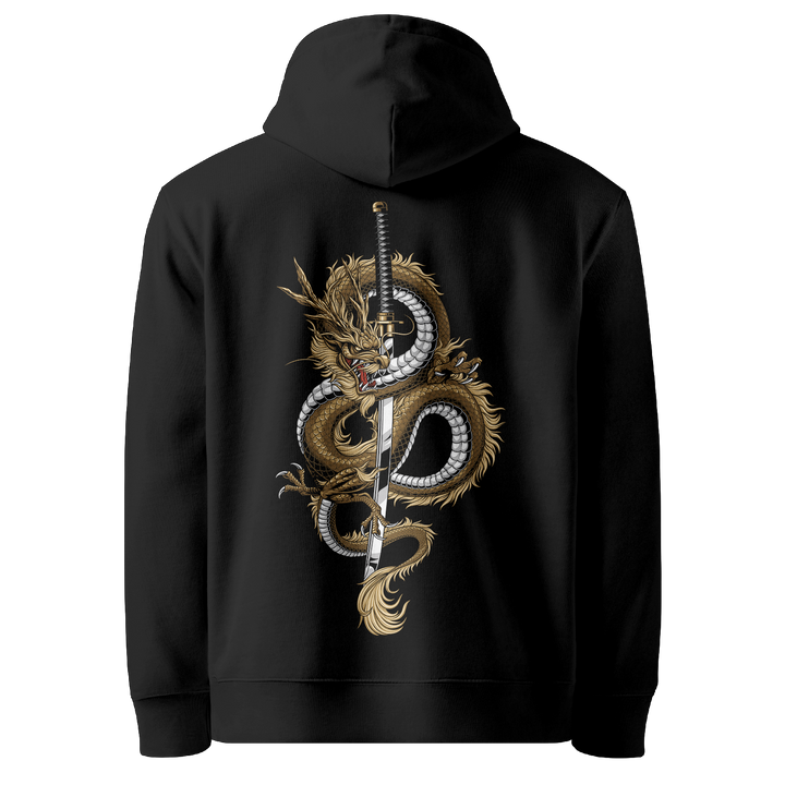 Gold Dragons Fury Black Hoodie