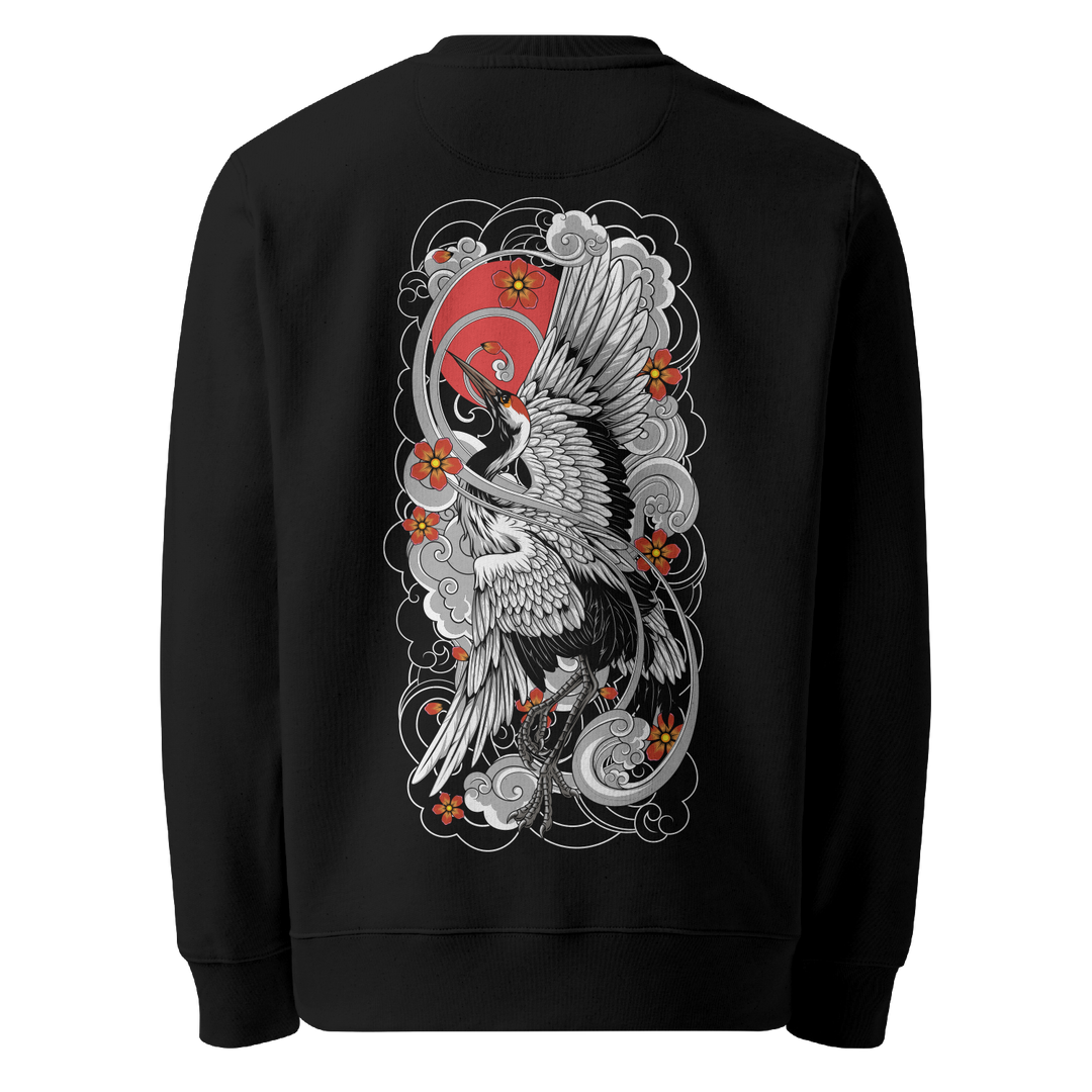 Ascending Crane Black Sweatshirt