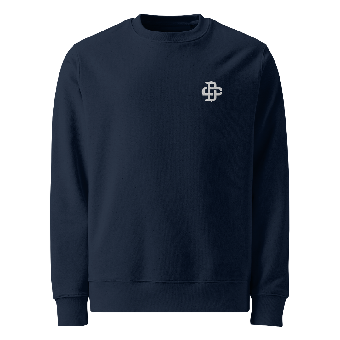 Blooming Guardian Graphic Tattoo Sweatshirt - Navy