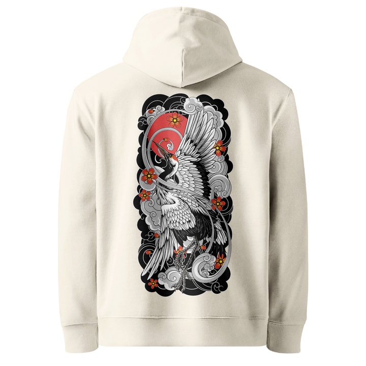 Ascending Crane Natural Raw Hoodie