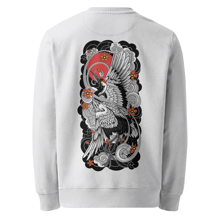 Ascending Crane White Sweatshirt