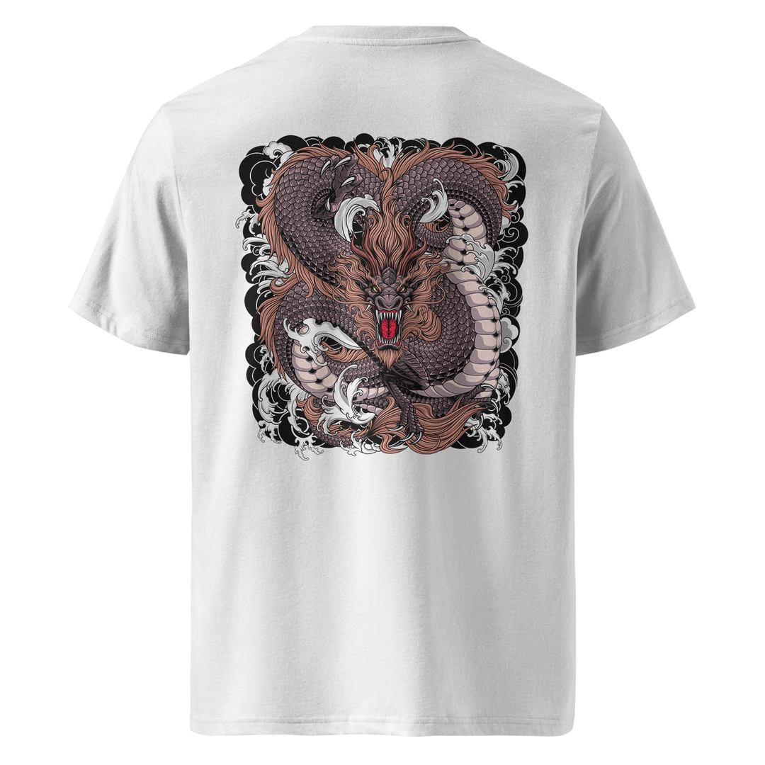 Weaving Dragon Tattoo Tee – White Heavyweight