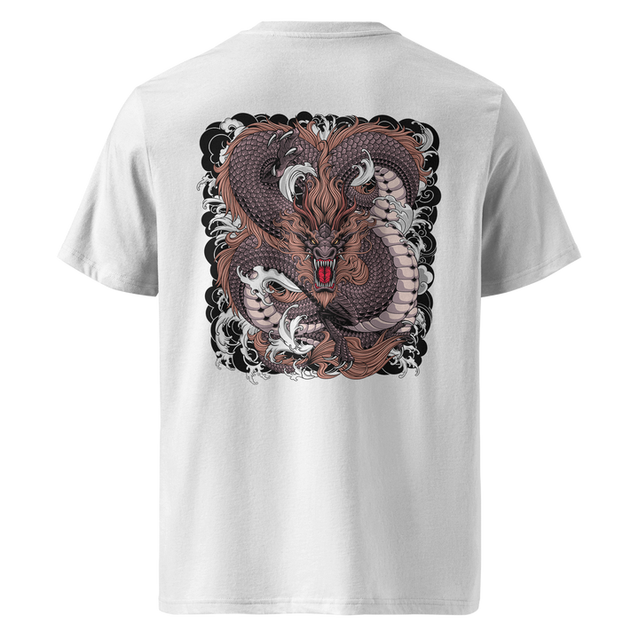 Weaving Dragon Tattoo Tee – White Heavyweight