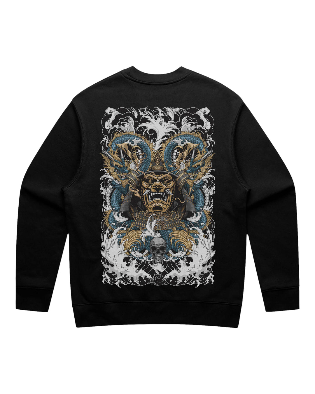 Ancient Samurai Black Crewneck Sweatshirt