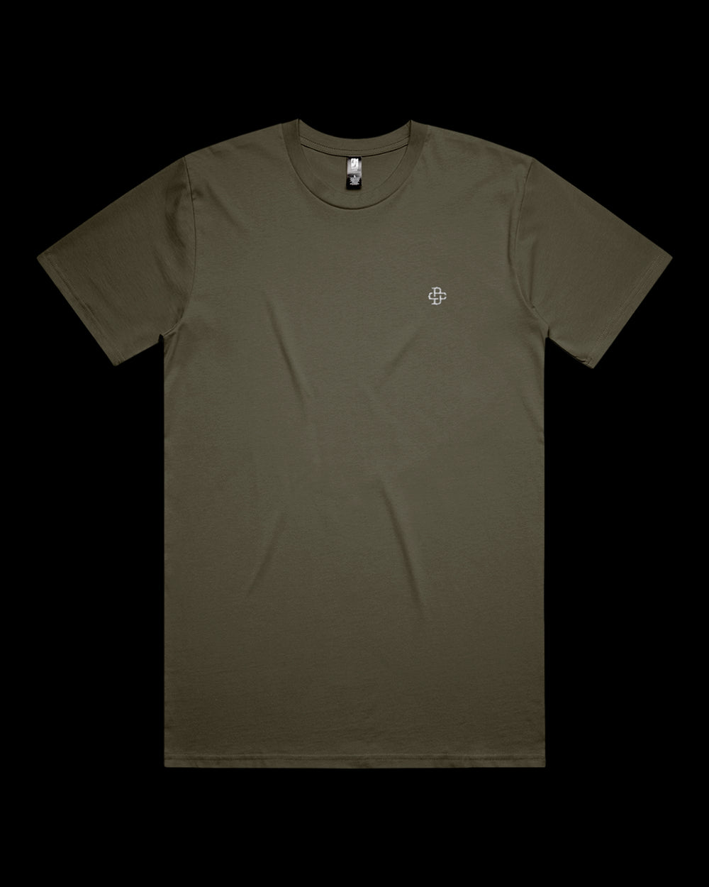army relaxed t-shirt with a small logo on a black background
