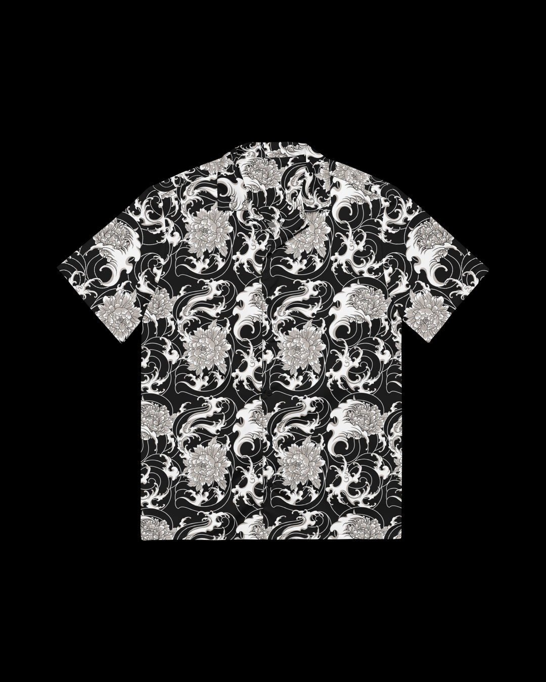 open collar shirt with a floral pattern
