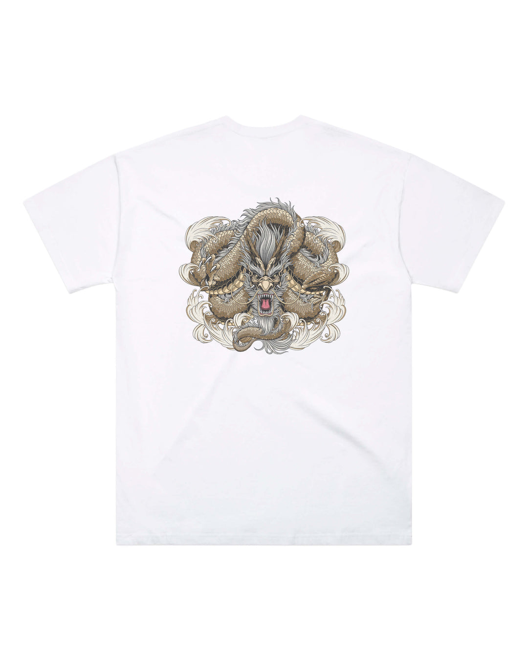 Asian Dragon White Oversized T-Shirt