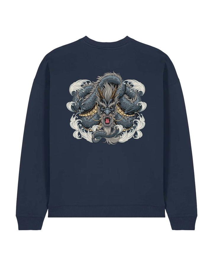 Asian Dragon Oversized Crewneck Sweatshirt