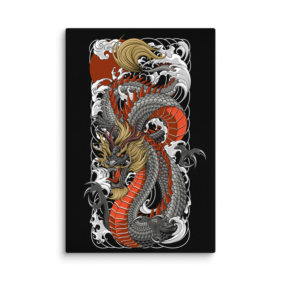 black dragon-canvas-40x60 product mockup