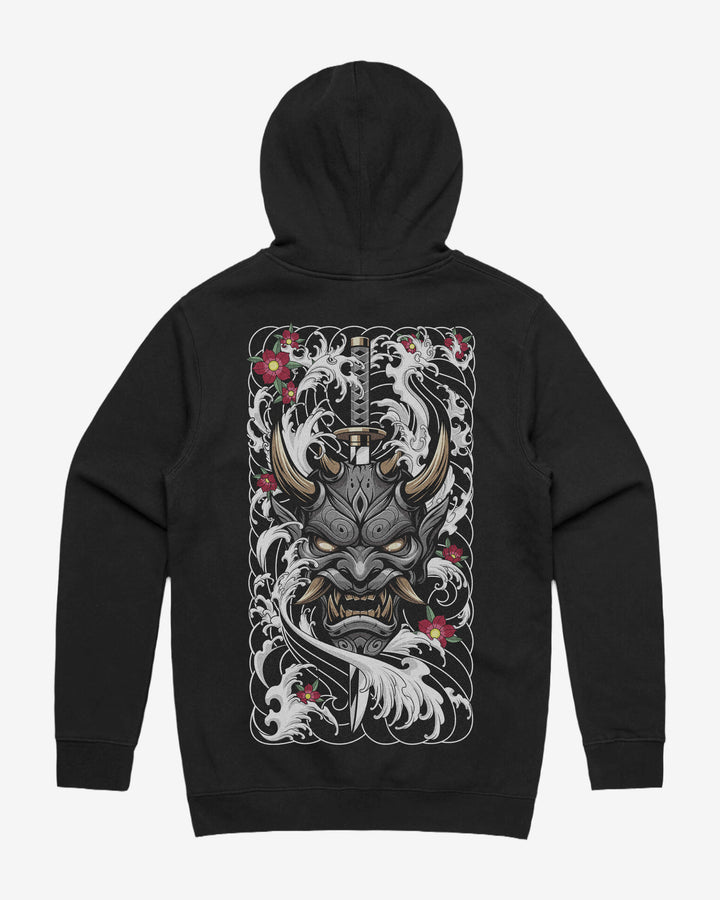 Oni Mask Tattoo Hoodie