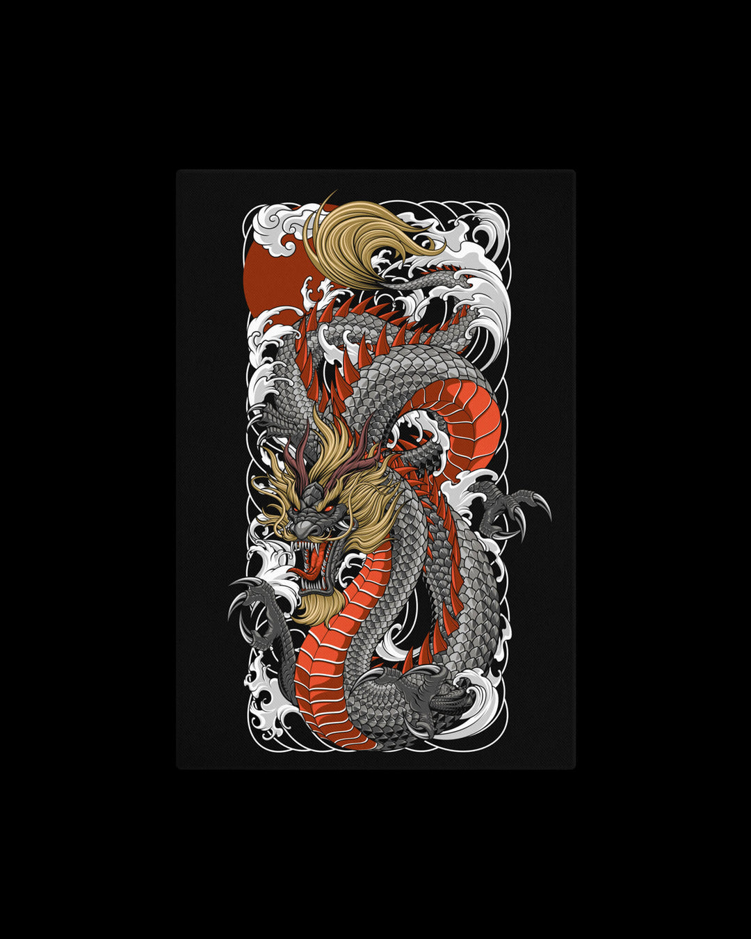 black ryu wall canvas