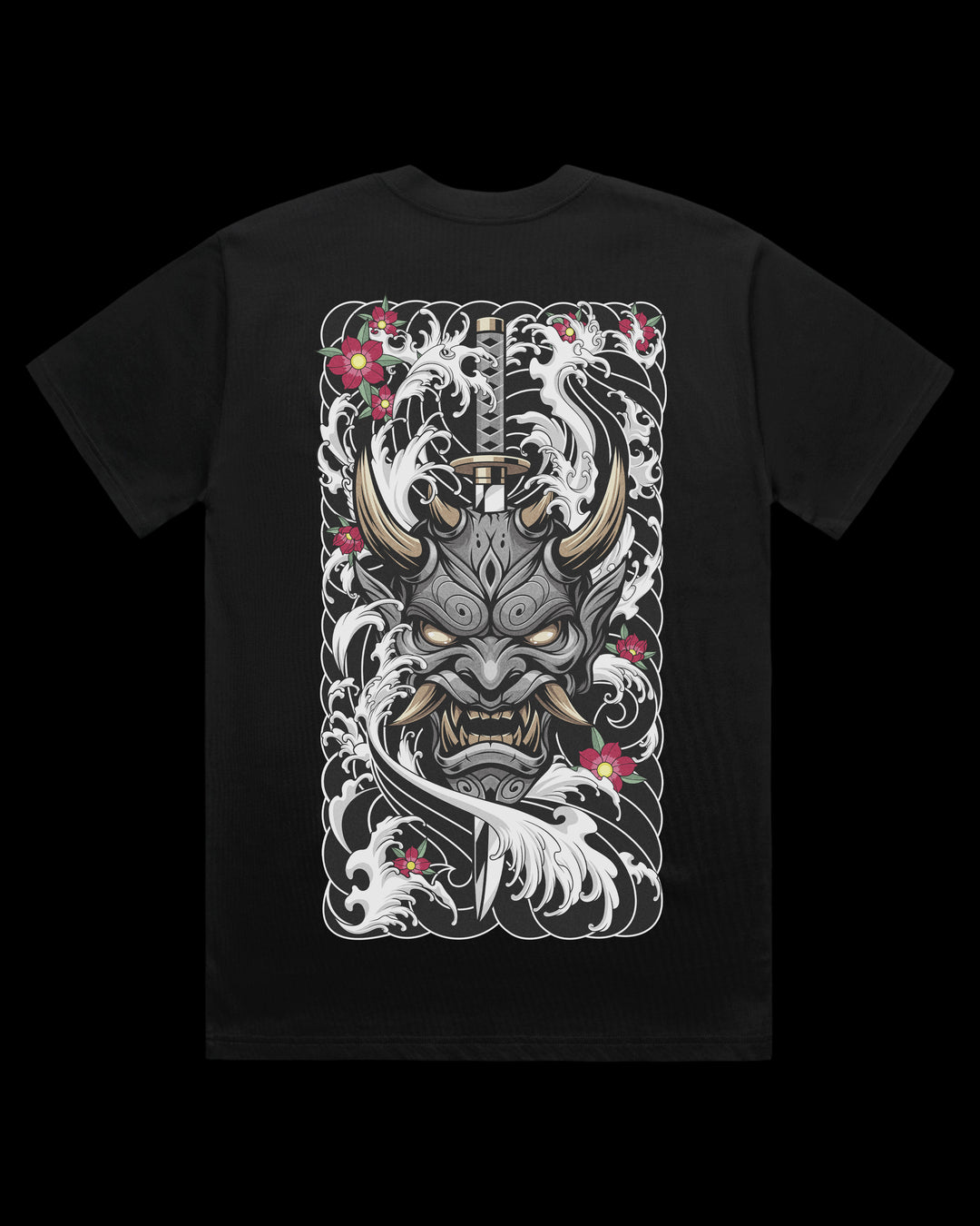 Boxy, Oversized 280gsm Heavyweight T-Shirt With Large Irezumi Inspired Back Print.