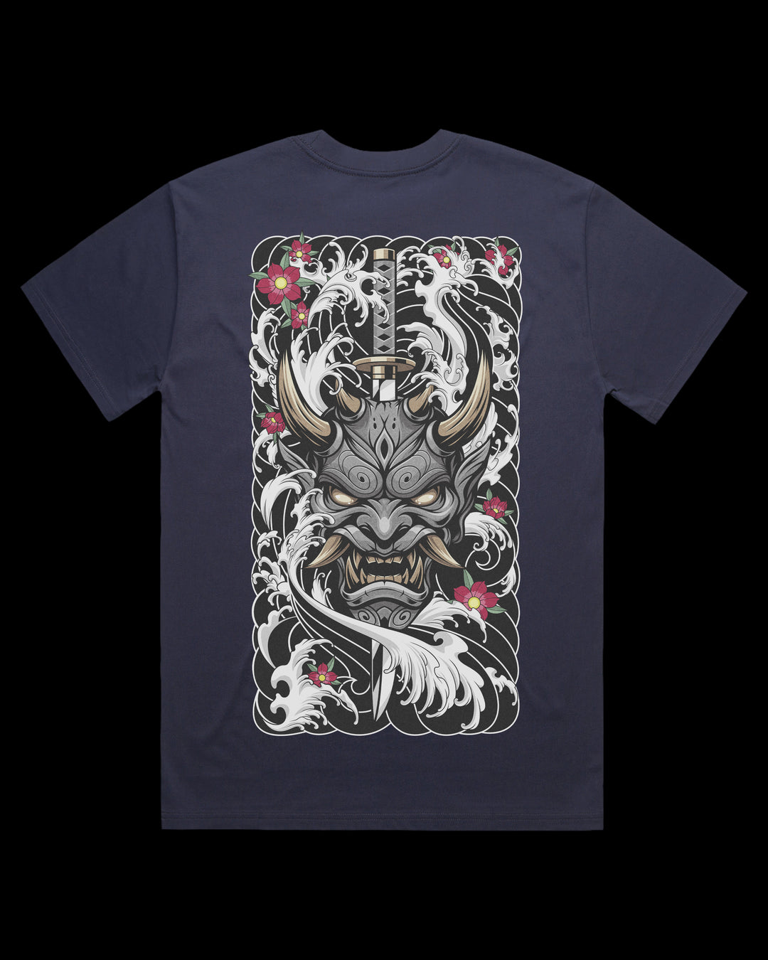 Boxy, Oversized 280gsm Heavyweight T-Shirt With Large Irezumi Inspired Back Print.