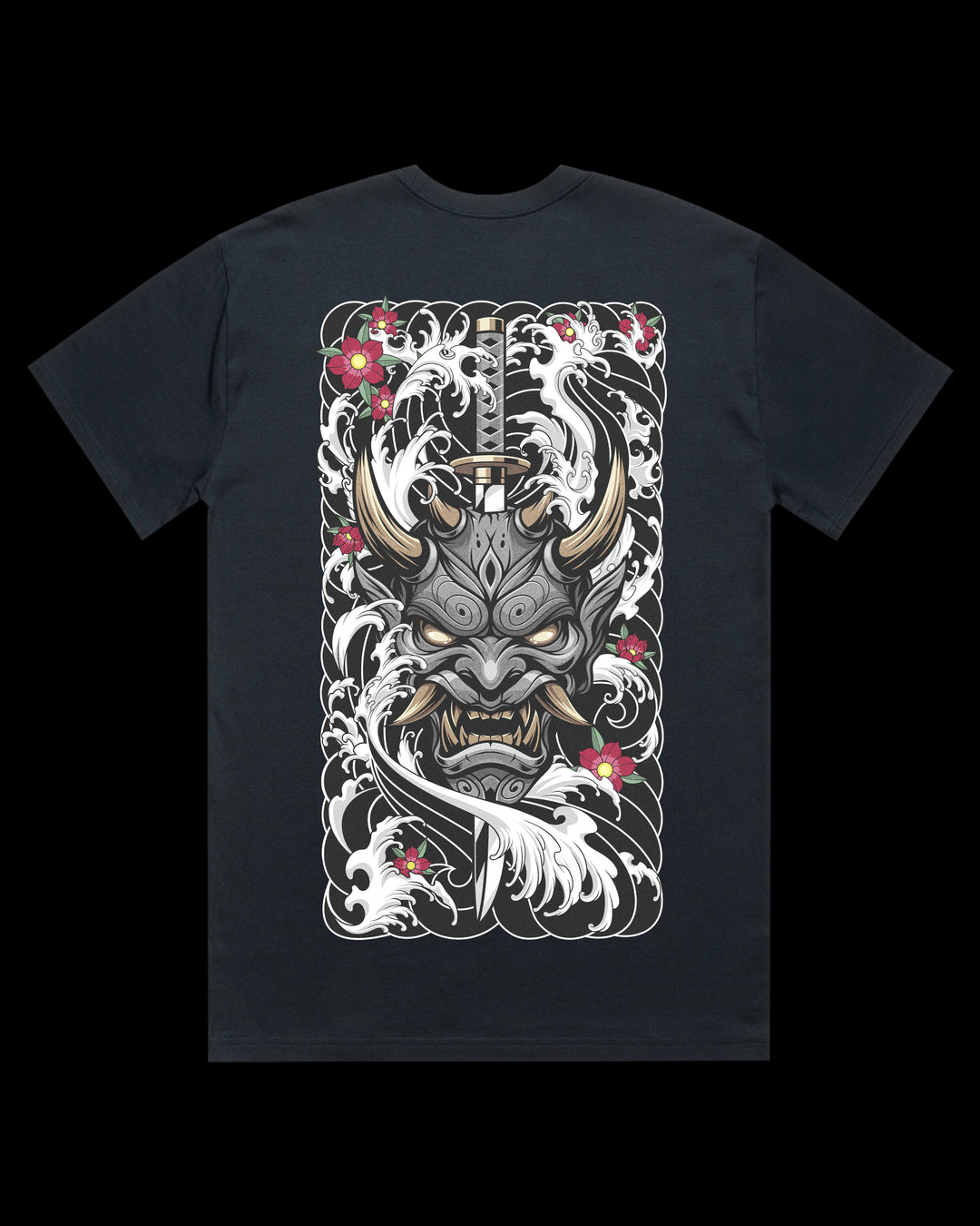 Boxy, Oversized 280gsm Heavyweight T-Shirt With Large Irezumi Inspired Back Print.