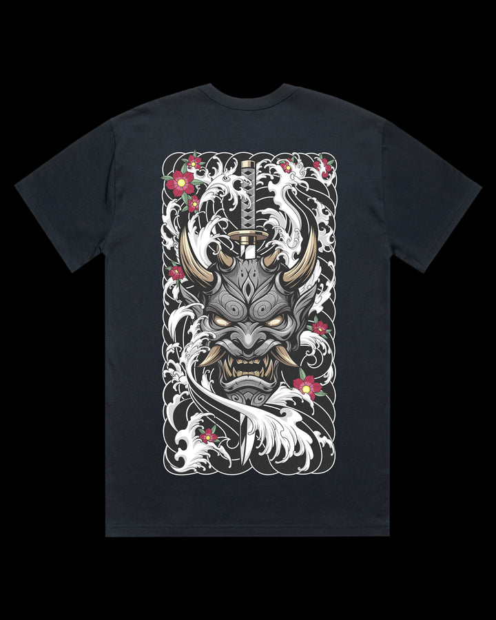 Boxy, Oversized 280gsm Heavyweight T-Shirt With Large Irezumi Inspired Back Print.
