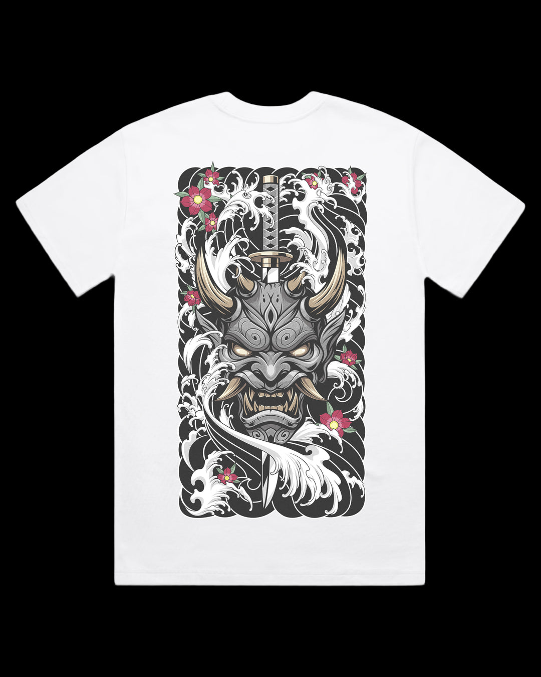 Boxy, Oversized 280gsm Heavyweight T-Shirt With Large Irezumi Inspired Back Print.