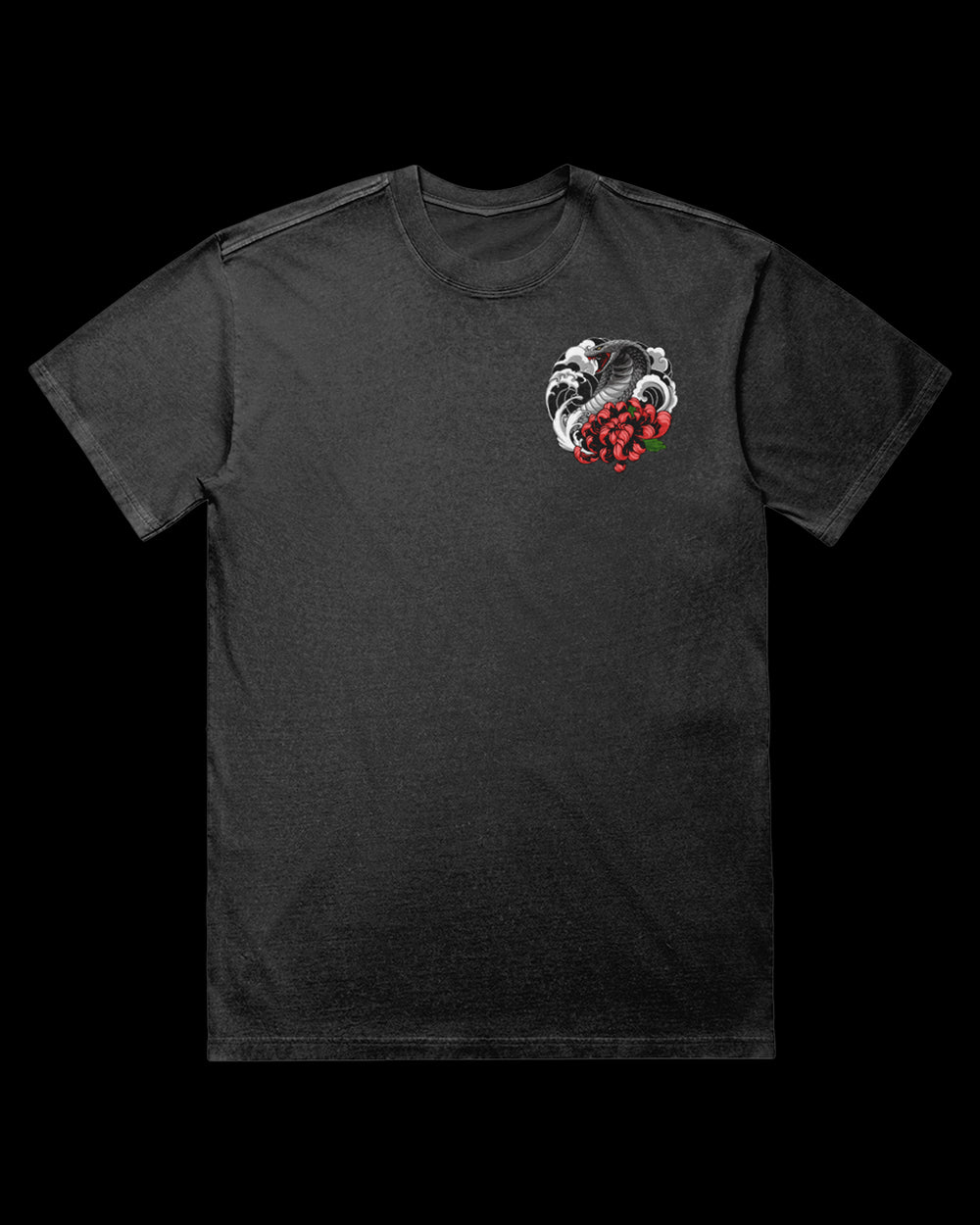 The Hannya Snake Acid Wash graphic T-Shirt
