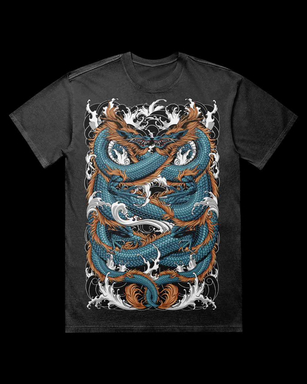 Double Dragon Acid Wash graphic T-Shirt