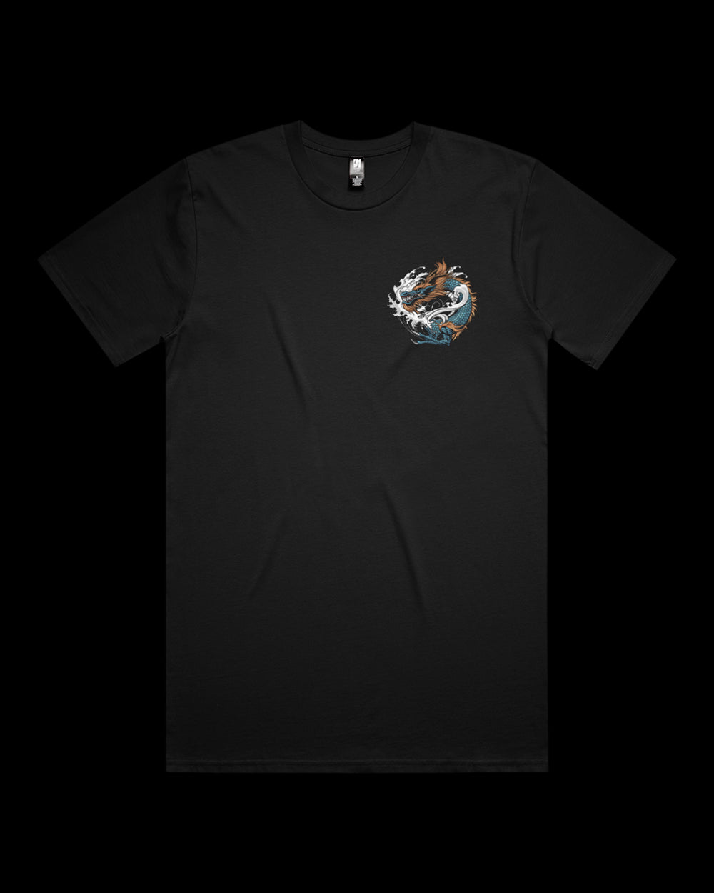 graphic T-shirt featuring double dragon print
