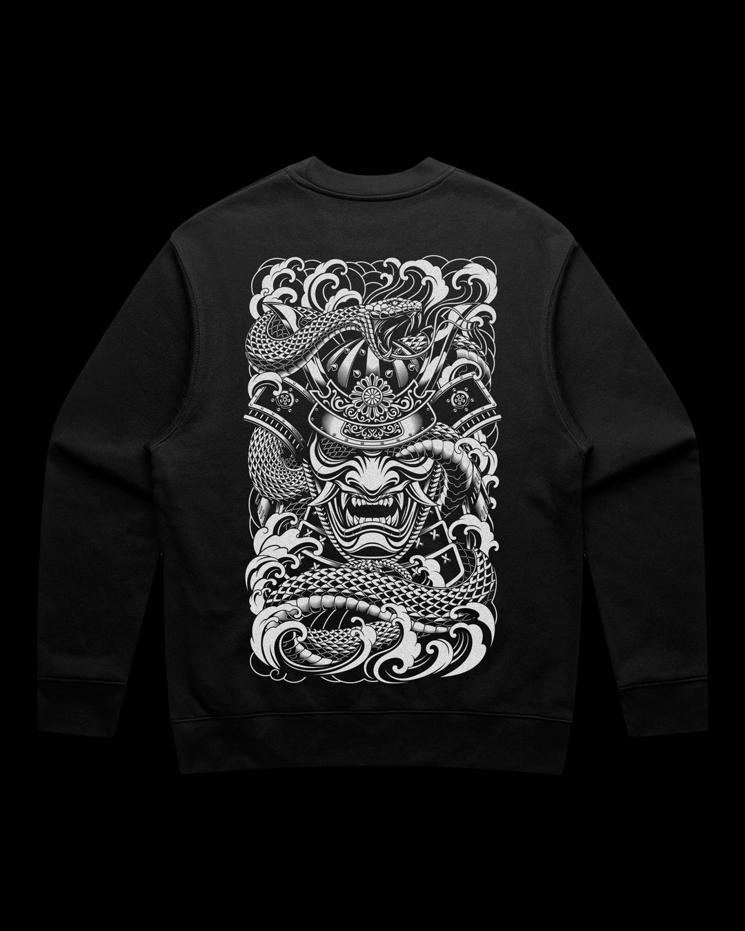 Bold Japanese Irezumi influenced graphic sweatshirt.