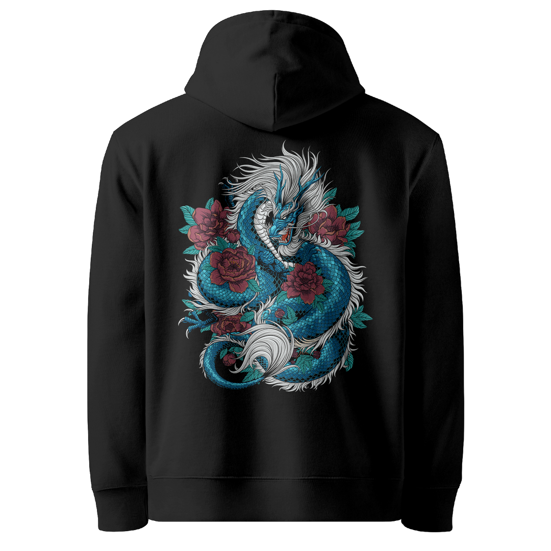 Tattoo-inspired graphic hoodie featuring original tattoo artwork. Premium heavyweight cotton for warmth and comfort.