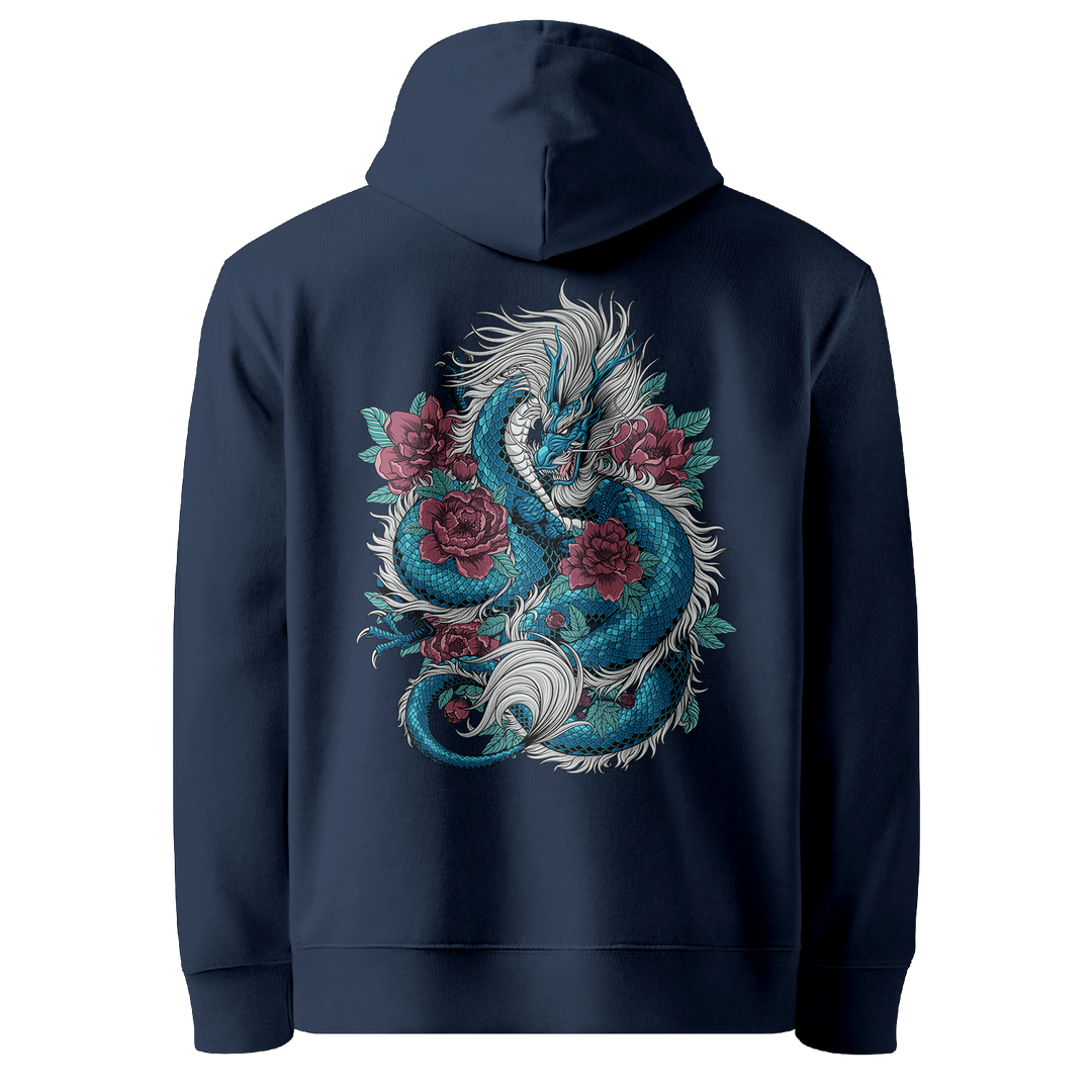 Blooming Guardian Tattoo Hoodie - Navy