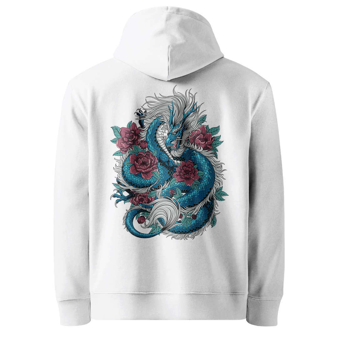 Blooming Guardian Tattoo Hoodie - White