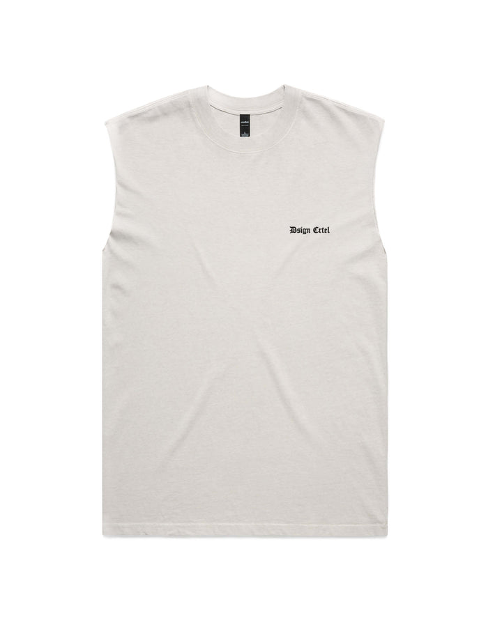 Front view of Japanese Tank Top – Irezumi Raven in Faded Bone