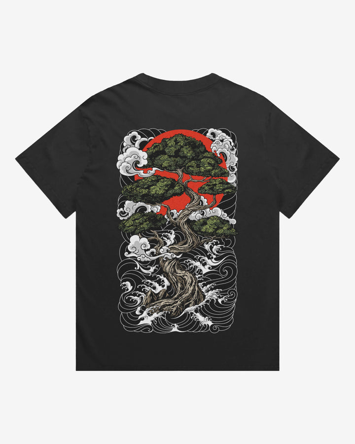 Bonsai Tree Mens Faded Graphic Tee