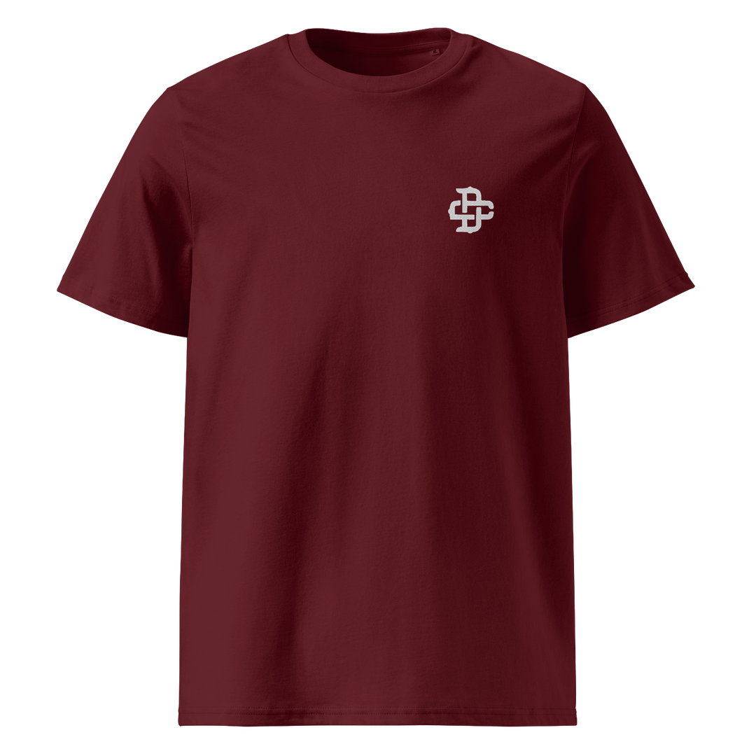 Spectral Sentinel Tattoo Tee – Burgundy Midweight