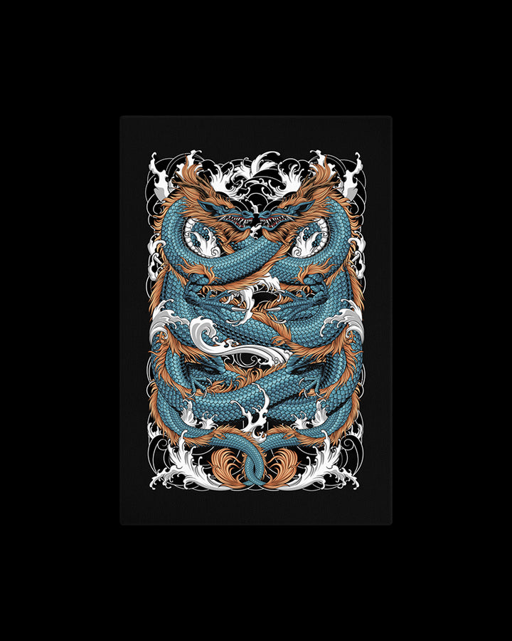 Canvas print featuring Japanese Irezumi-style artwork — Twin Tempest Tattoo Canvas
