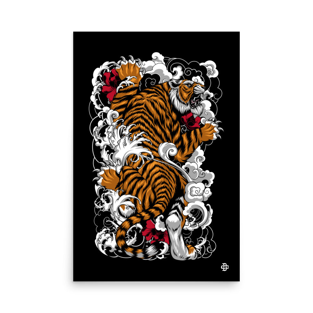 climbing tiger poster