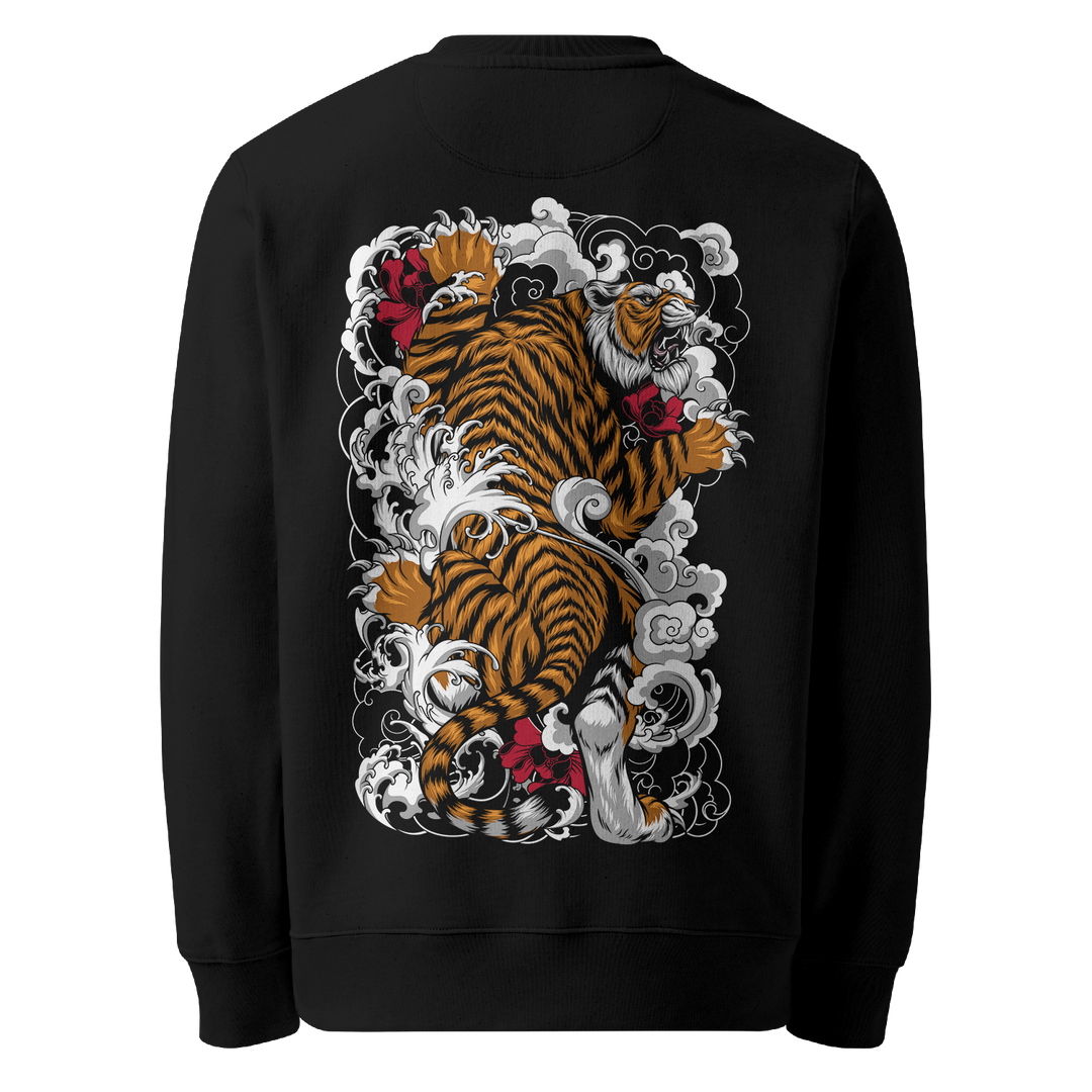 Tigers Ascent Graphic Tattoo Sweatshirt - Black