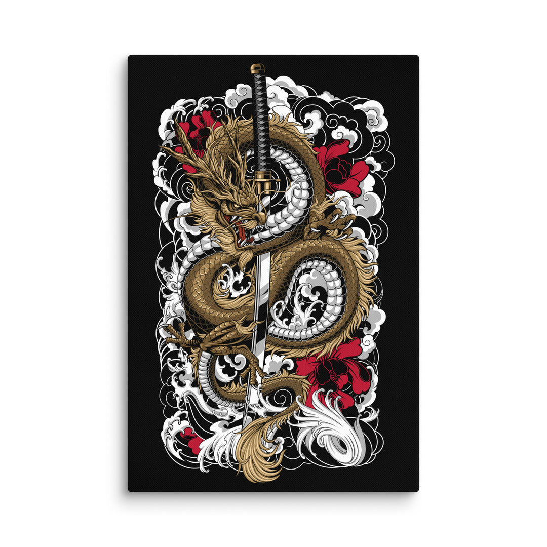 clouded dragon canvas in 40x60 Product mockup