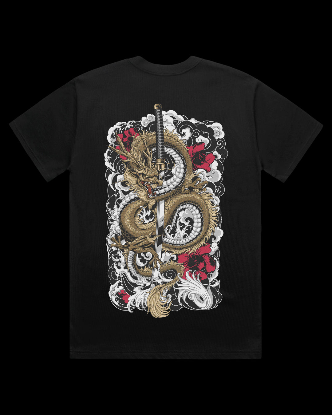 Boxy, Oversized 280gsm Heavyweight T-Shirt With Large Irezumi Inspired Back Print.