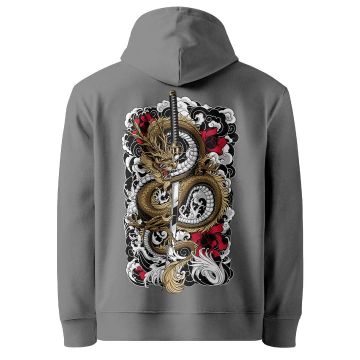 Clouded Dragon Tattoo Hoodie - Anthracite