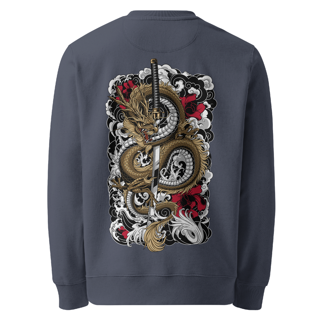 Clouded Dragon Graphic Tattoo Sweatshirt - India Ink